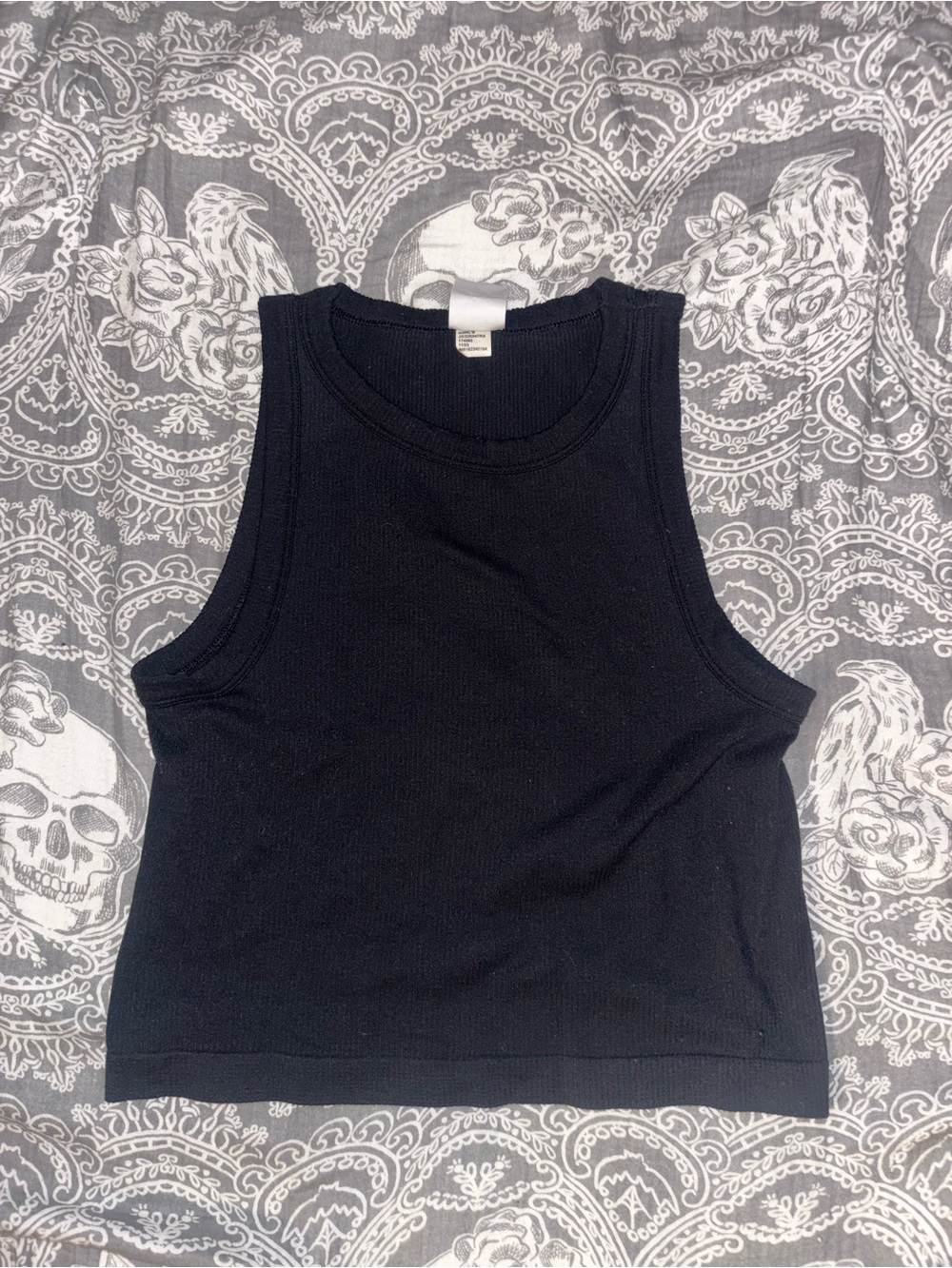 SO Black Ribbed Tank Crop - Women's Sleeveless Top